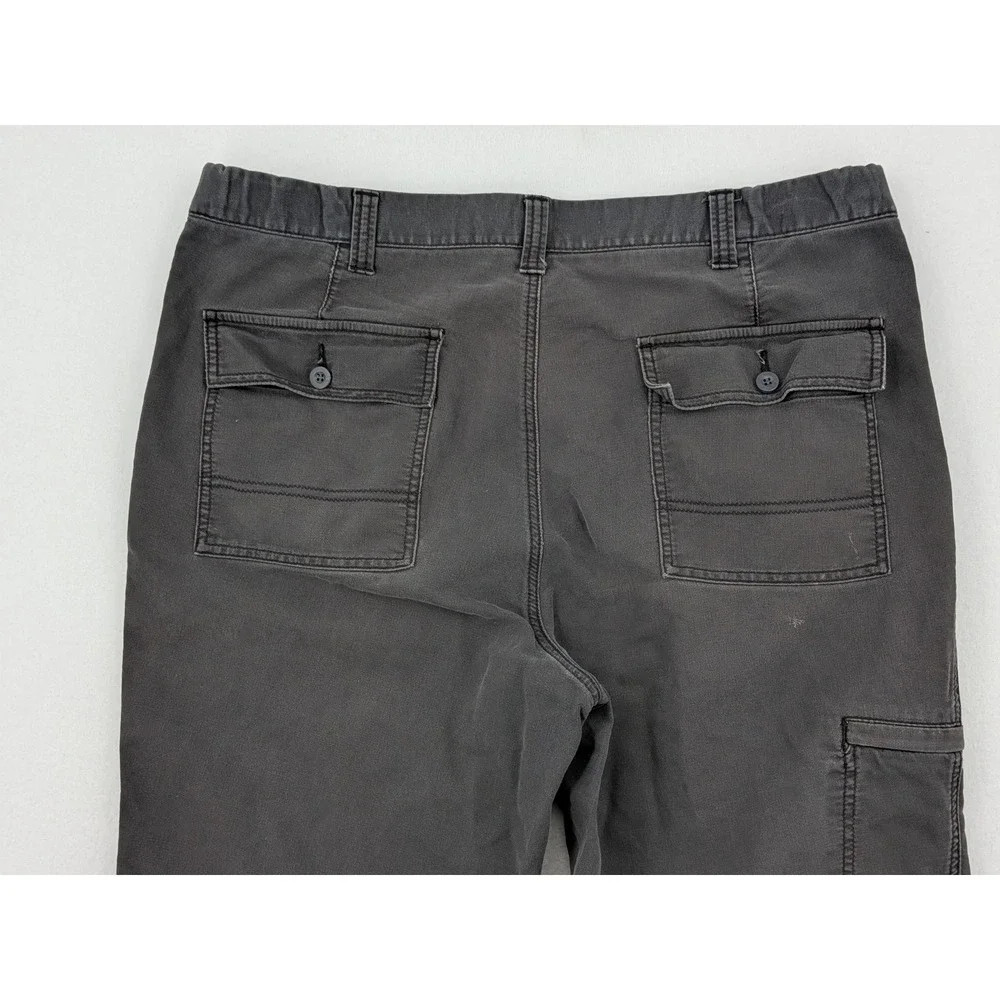 Dockers D3 Classic Fit Cargo Pants Mens 38x29 Gray Elastic Waist Utility